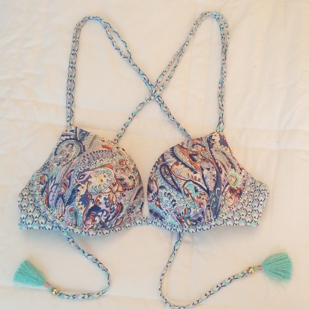 Victoria's Secret paisley foil swim top